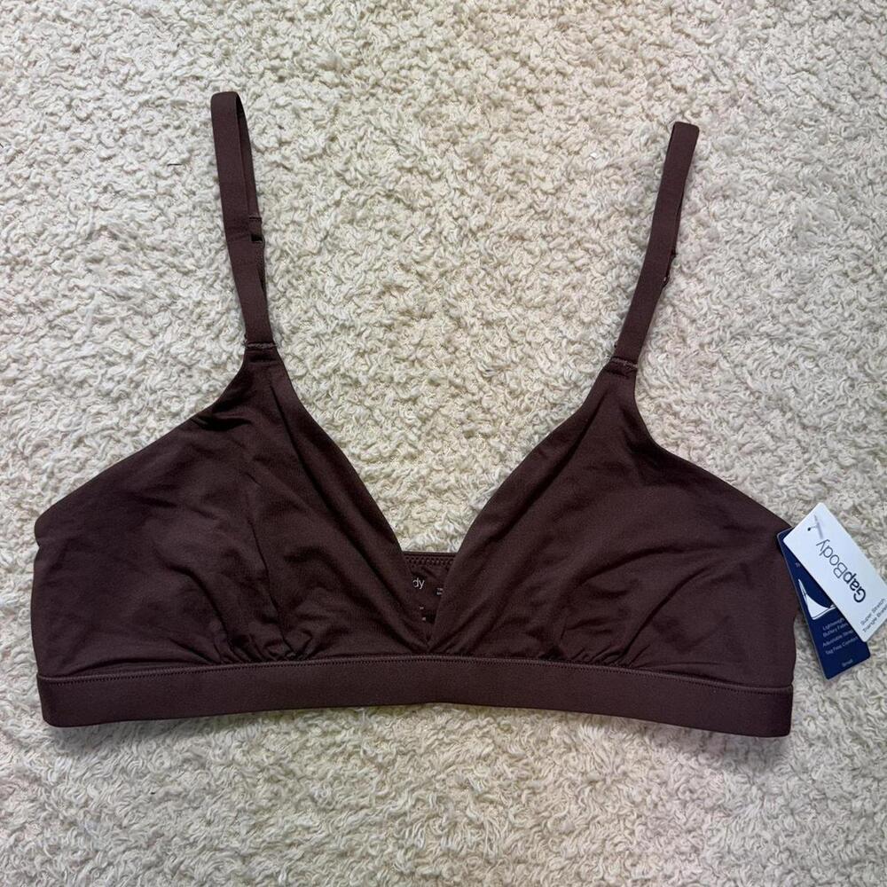 Gap Body Brown Unlined Bralette Brown SMALL NWT